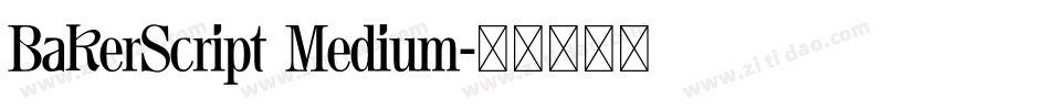 BakerScript Medium字体转换